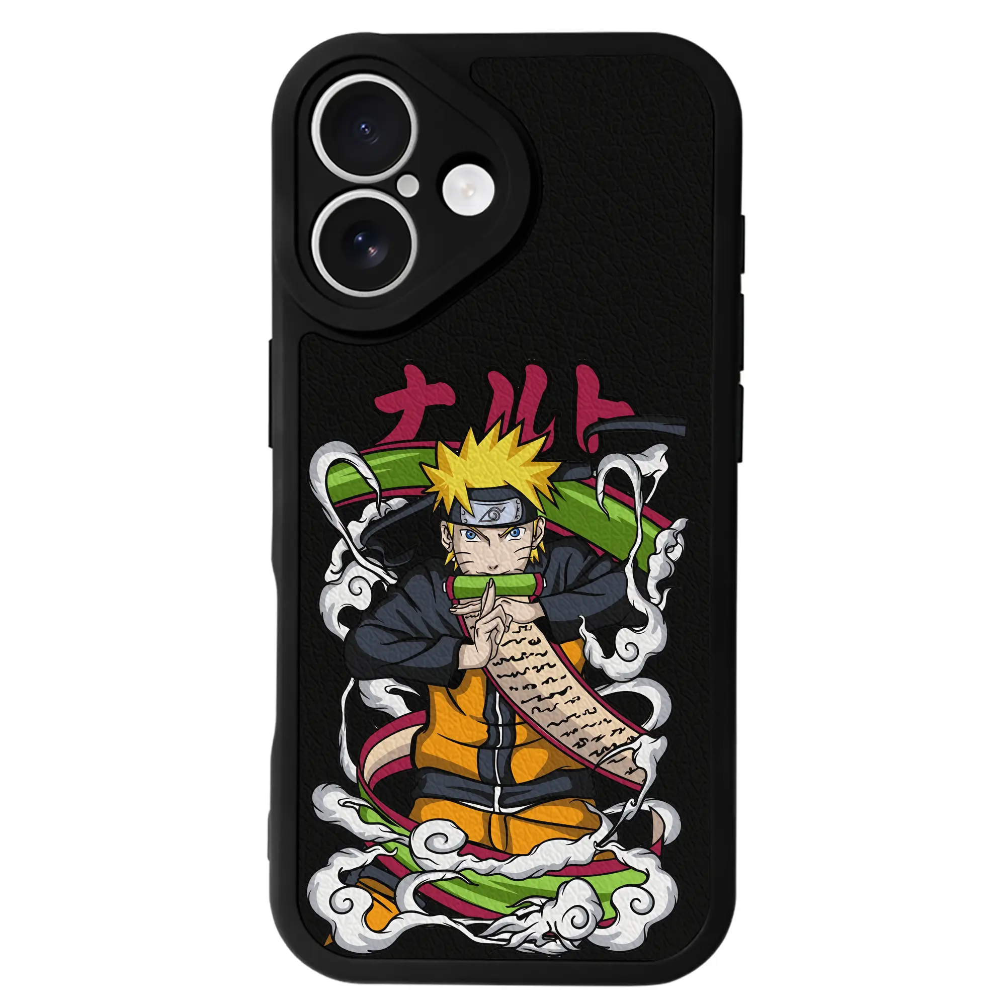 ナルト グッズ うずまき ナルト - IPhone 16シリーズ対応 ・ シリコンスマホケース ・ レザー調 ・ 高精度フィット ・ 耐衝撃 ・ ワイヤレス充電対応 ・ 精密カット